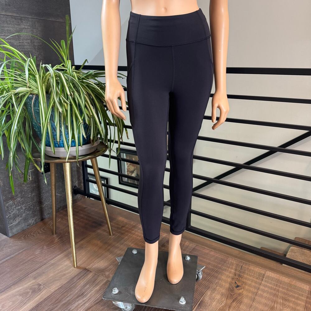 Lululemon Invigorate High-Rise Crop 23" Black Gym Workout Leggings Size 4 Yoga